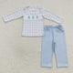 thumbnail image 1 of Conjunto de ropa de dormir para bebé, niño y niña, traje de Reno bordado de Navidad, rayas rojas, pantalones de algodón, pijamas para niños pequeños, 1 of 2