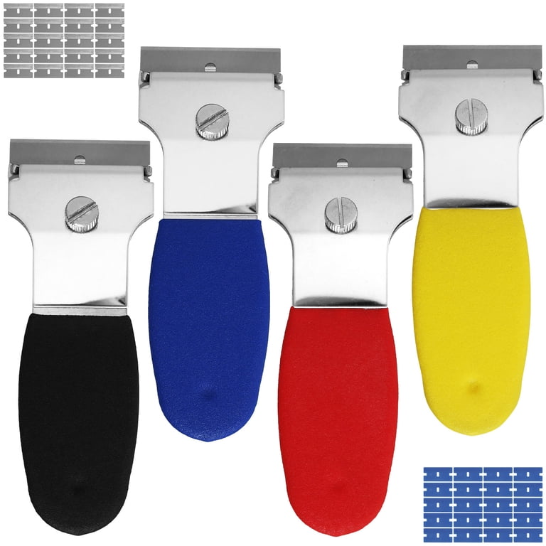 SK5 Steel Blade 4 Inch Razor Scraper With 20 Blades - Heavy Duty Paint ...