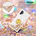 thumbnail image 4 of Glitter Clear Sparkly Bling Case for Samsung Galaxy Note 10+ Plus, Rugged Shockproof Flowing Liquid Floating Cover Women with Ring Holder Case for Samsung Galaxy Note 10 Plus  Gold, 4 of 14