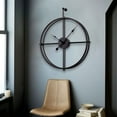 thumbnail image 2 of 24 Inch Black Slient Wall Clock Battery Operated,Large Non-Ticking Modern Wall Clock for Living Room Bedroom Kitchen Bathroom Office Home Farmhouse Decor, 2 of 9
