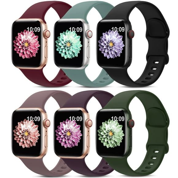 Bandas deportivas compatibles con el Apple Watch, paquete de 6 unidades AMSKY