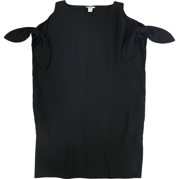 bar III Vestido recto con hombros descubiertos para mujer, negro, mediano