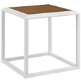 thumbnail image 1 of Modway Stance Table d'Appoint de Patio en Bois d'Aluminium, Blanc et Naturel, 1 of 5