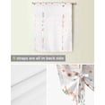 thumbnail image 5 of Orange Teal Botanical Tie Up Curtains for Kitchen Bathroom Bedroom Windows 63 Inch Length, Boho Ethnic Geometric Abstract Balloon Drape Curtains Shade Rod Pocket Drapery Curtain Panel, 46"x63", 5 of 7