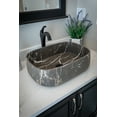 thumbnail image 2 of Eden Bath EB-S058PI-H 5.75 x 14 x 19 in. Rounded Rectangular Vessel Sink, Pietra Gray Marble, 2 of 9