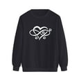 thumbnail image 3 of Ichuanyi Womens Fall Tops, Women's Sweatshirts Casual Heart-Shaped Printing Raglan Long Sleeve Blouse Tops, 3 of 4