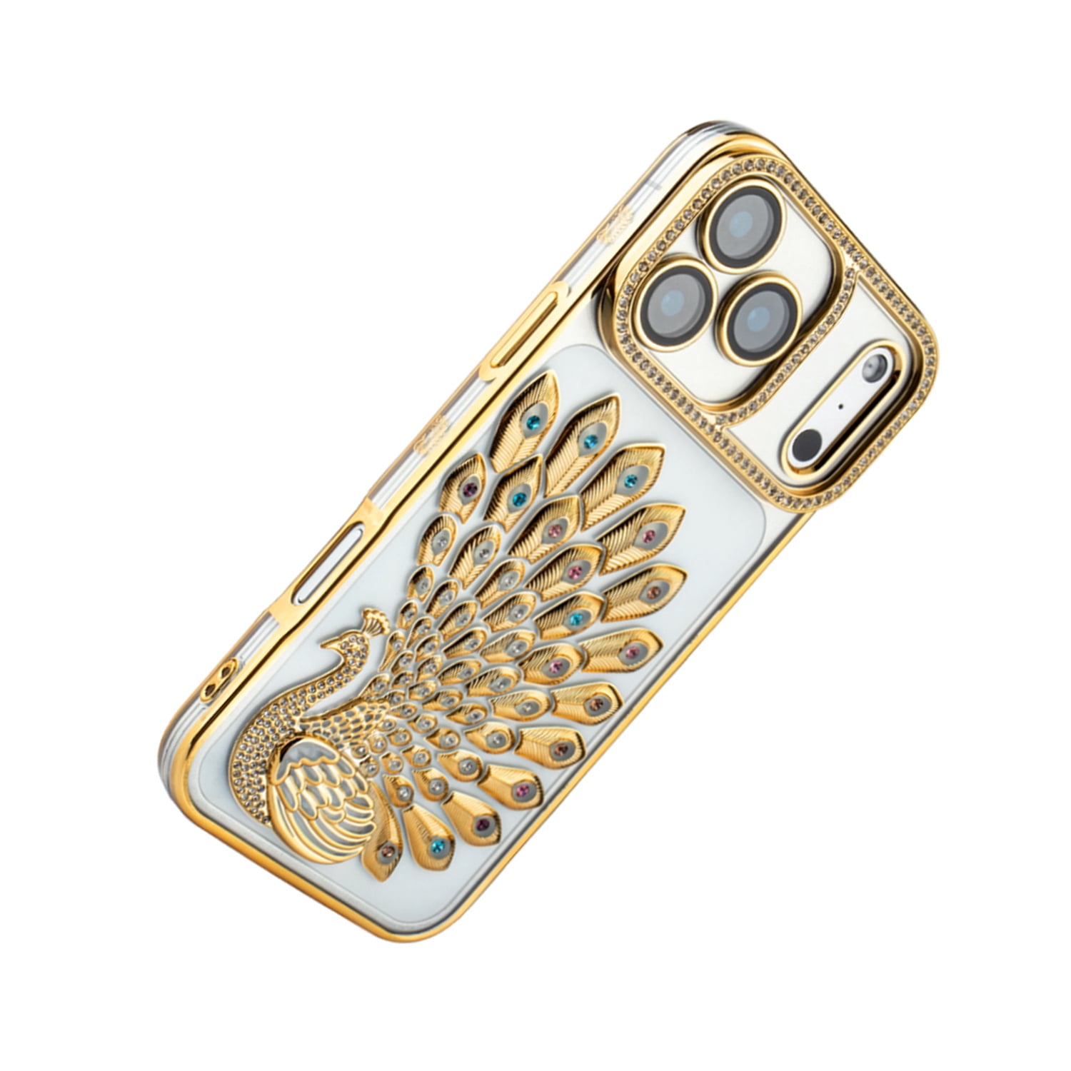 Crystal Plume Case for iPhone 17 Pro - Gold