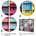 thumbnail image 3 of Designart "Colorful Patterns in the Cityscape II" Architecture Metal Wall Décor Set, 3 of 5