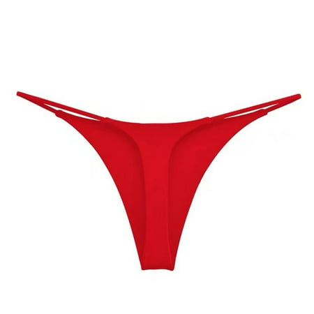 

RPVATI Women s Solid Underwear Panties Sexy T-Back Low Rise Seamless G-String Thongs for Women
