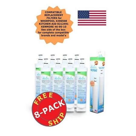 

ZUMA Brand Water and Ice Filter Model # OPFW-RF300 Compatible with Bosch® 00491849 - 8 Pack - Made in U.S.A.
