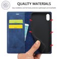 thumbnail image 6 of Compatible with iPhone XR Wallet Case, PU Leather Flip Folio Case with Card Holders RFID Blocking Kickstand [Shockproof TPU Inner Shell] Phone Cover For iPhone XR, blue, 6 of 11