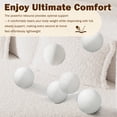 thumbnail image 6 of Teddy Fabric Floor Sofa Bed, Twin Size Convertible Folding Sleeper Sofa with 2 Pillows, No Assembly Required for Living Room, Guest Room, Apartment, Beige, 6 of 8