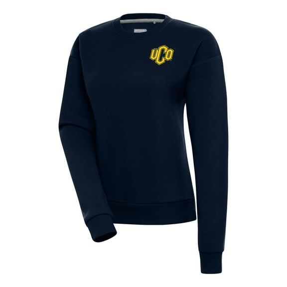 Women's Antigua  Navy Central Oklahoma Bronchos Victory Pullover Sweatshirt