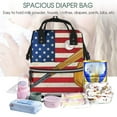 thumbnail image 4 of Japuie American Flag And Baseball Print Mummy Backpack for Moms,Waterproof Diaper Bag with Adjustable Straps,Baby Care Nappy Bag,Maternity Mummy Backpack for Travel, Baby and Everyday Use, 4 of 4