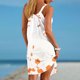 thumbnail image 5 of Vestidos de Verano Lindos para las Mujeres Que Imprimen Vestido de Sol Suelto con Cuello en V, sin Mangas con Bolsillos para el Uso Informal, 5 of 5