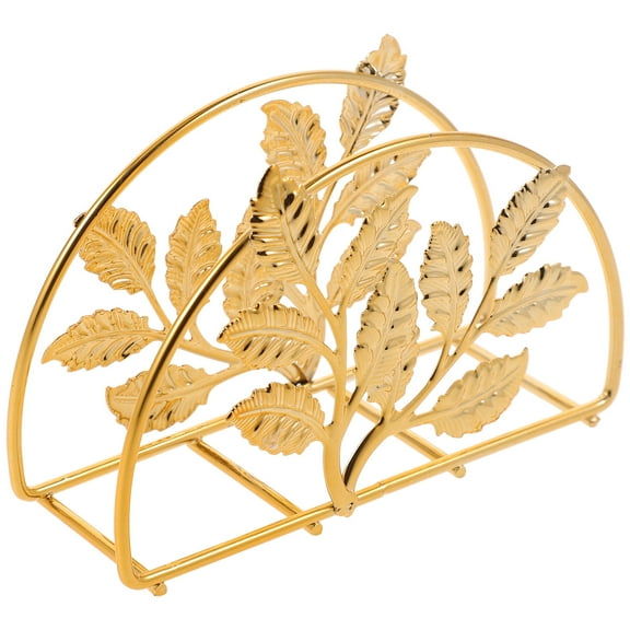 MLINS  Gold-plated Napkin Holder Storage Rack Restaurant Practical Banquet