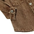 thumbnail image 5 of Ingzy Toddler Boy Denim Shirt Jackets Fall Winter Outwear Button Down Shirt Coat with Pockets, 5 of 7