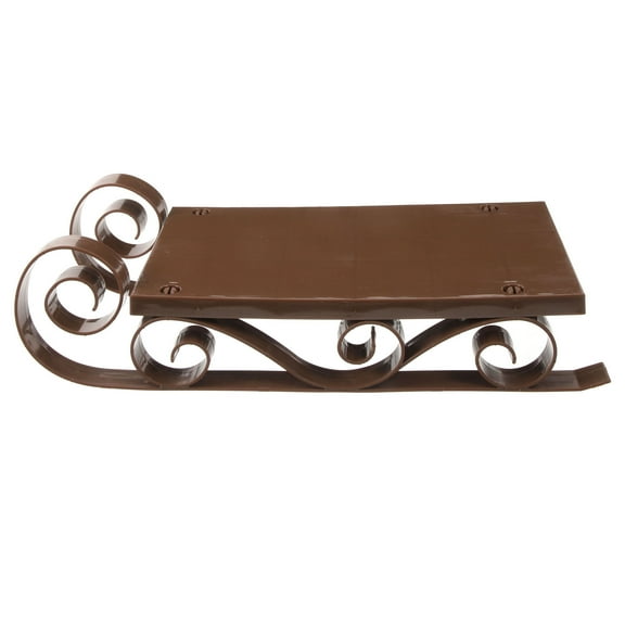 UPOUART Light Brown Plastic Sled Decoration Sleigh Adornment for Christmas Party 1Pcs