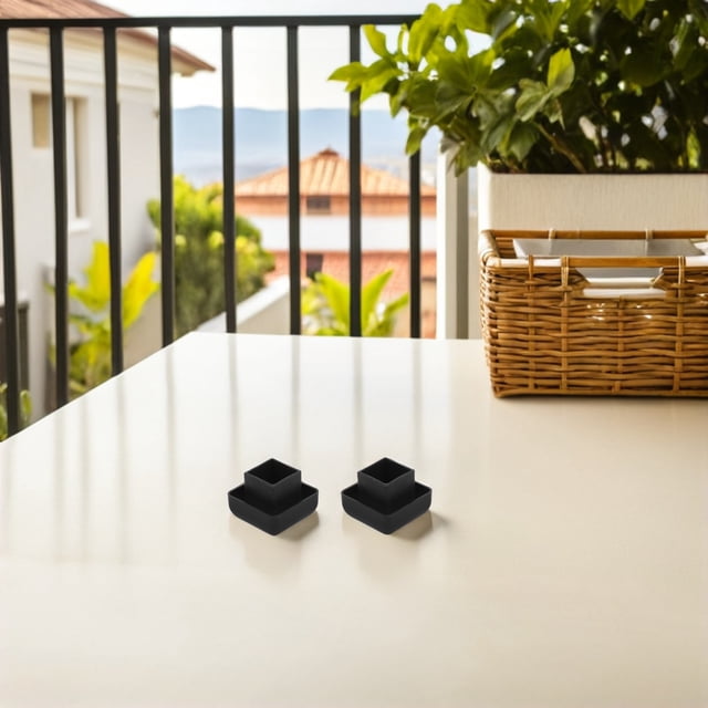 unbranded 16Ud Tapas Negras Para Soportes De Macetas Elevadas Protección Reforzada Con Drenaje Para Jardín Exterior