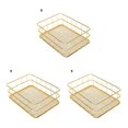 thumbnail image 1 of Cesta de almacenamiento multifuncional Cateissary organizador de malla de alambre de metal dorado L: 24,5 * 17 * 7 CM S: 17 * 12 * 6 CM, 1 of 6