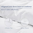 thumbnail image 4 of California Design Den Duvet Cover - 400 Thread Count 100% Cotton, 3 Piece Sateen Weave Bedding Set, Soft Luxury Comforter Cover and Two Pillow Shams, with Button Closure and Corner Ties, 4 of 9