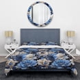 thumbnail image 3 of Designart "Dreamlike Blue White Floral Fantasy I" Floral Bedding Covert Set - Cottage Bed Set With 1 Sham, 3 of 5