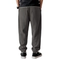 thumbnail image 3 of Men's Relaxed Fit Corduroy Cuffed Casual Pants No Drawstring Black L, 3 of 5