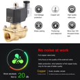 thumbnail image 3 of Practical 3/4 Inch AC 220V 2W Square Coil Pure Copper Direct Acting Solenoid Valve Single Electromagnetic Valve, 3 of 8
