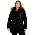thumbnail image 3 of Wantdo Women's Plus Size Recycled Winter Jacket Windproof Puffer Coat Quilted Winter Jacket Black 4X-Large Big, 3 of 9