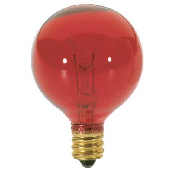 Satco Lighting S3833 Single 10 Watt Dimmable Candelabra (E12) Incandescent Bulb - Red