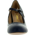 thumbnail image 3 of CHASE & CHLOE KIMMY-21 Women's Round Toe Pierced Mid Heel Mary Jane Style Dress Pumps, Blue, 5.5, 3 of 4