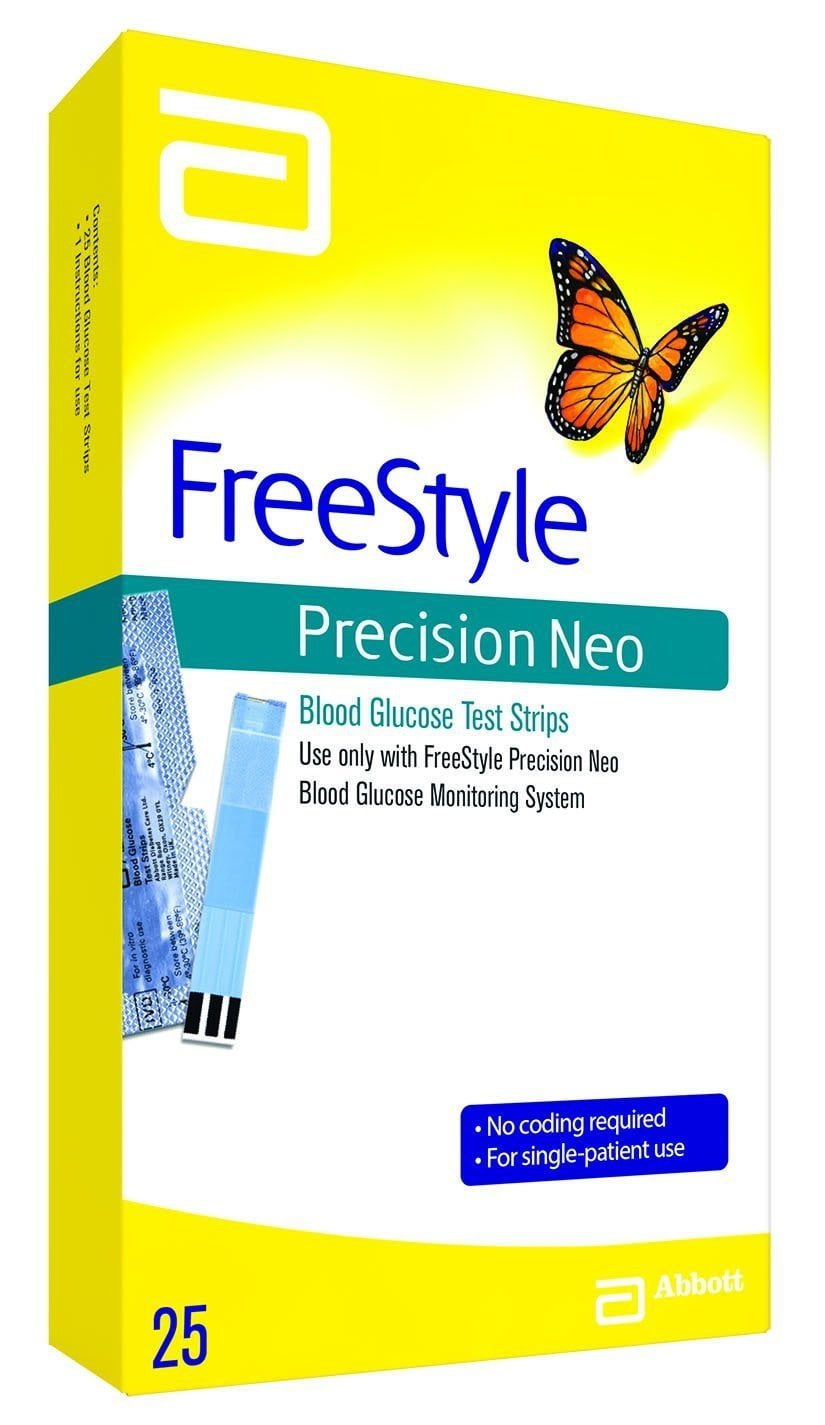 FreeStyle Precision Neo Blood Glucose Test Strips, 25 Count