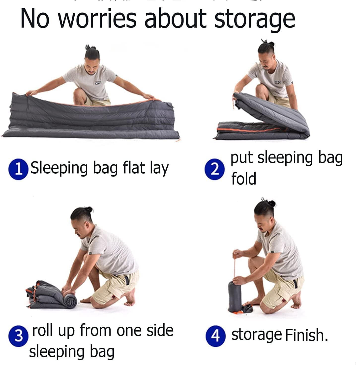 Sleeping Bag for Adults Single Spring Autumn Outdoor Camping Sleeping Bag Lightweight Carry Bag Storage Pockets，Orange