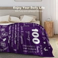thumbnail image 6 of 100th Birthday Gifts for Women Blanket Happy 100 Year Old Birthday Gifts Ideas for Best Grandma Wife Mom Sister Friend Throw Blankets 50x60, 6 of 6