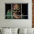 thumbnail image 2 of 3d Effect View Window Wall Sticker Halloween Male Zombie Poster Adhesive Decor, 2 of 3