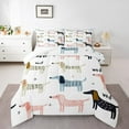 thumbnail image 2 of Dachshund Comforter Sets King Size,Cute Cartoon Puppy Bedding Set Teens Adults,Lovely Pet Down Comforter,Kawaii Dog Animal Bed Set, 2 of 7