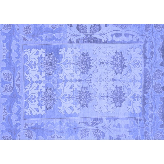 Ahgly Company Indoor Rectangle Oriental Blue Traditional Area Rugs, 5' x 8'