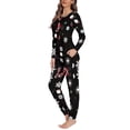 thumbnail image 3 of Renewold Family Pajames Matching Sets Christmas Snowflake Candy Canes PJ Athletic Clothing for Women 2 Pieces Stretchy Scoop Neck Pjs Lingerie Size L, 3 of 5