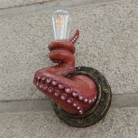 

Hadanceo Octopus Claw Wall Lamp Decorative Resin Novelty Anti-rust Monsters Light Holder Home Decor
