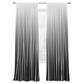 thumbnail image 2 of Black White Semi Sheer Curtains 108 Inch Length 2 Panels Set, Ombre Gradient Striped Minimalist Texture Sheer Kitchen Curtain Privacy Voile Window Curtain for Living Room Bedroom Rod Pocket Drapes, 2 of 7