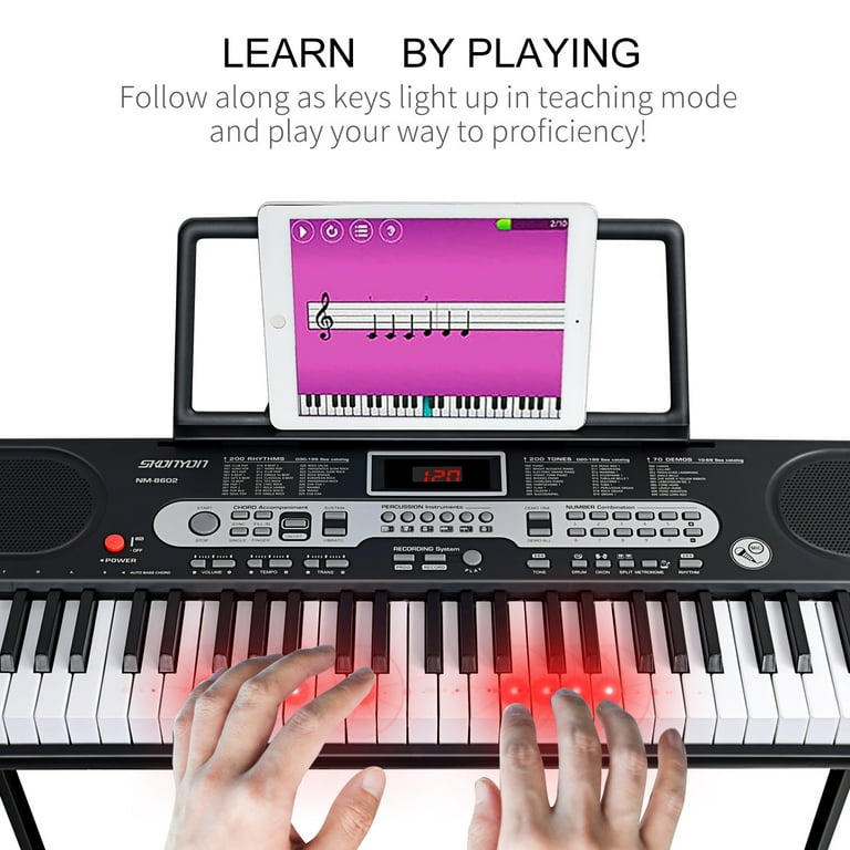 YouYeap 61 Key Portable Electric Keyboard Set Piano Kit With