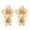 Golden, variant on HUANLEDASH 1 Pair Drop Earrings Double Layer Plumeria Flower Shape Dangling Earrings Women Stud Earring Jewelry Accessories