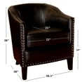 thumbnail image 5 of Noble House James Black Bonded Leather Club Chair, 5 of 9
