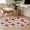 Multicolor, variant on Red Poppy Flower Round Area Rug 4 FT, Non Slip Indoor Outdoor Rug, Blue Daisy Floral Patriotic 4th of July Washable Soft Circular Carpet Non-Shedding Floor Mat for Coffee Table Nursery Foyer Balcony