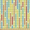thumbnail image 2 of Abstract Fabric by the Yard Upholstery, Digital Geometric Design Inspired Vertical Stripes Game Theme, Decorative Fabric for DIY and Home Accents, Multicolor by Ambesonne, 2 of 5