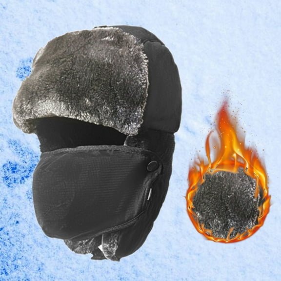 Winter Windproof Headgear Hat Riding Cold Proof Northeast Lei Feng Hat Thickened Warm Ear Warmest Hat for Men Ear Warmer Men Trapper Trooper Hat Womens Winter Clothes over Ear Winter Hat Hat Youth