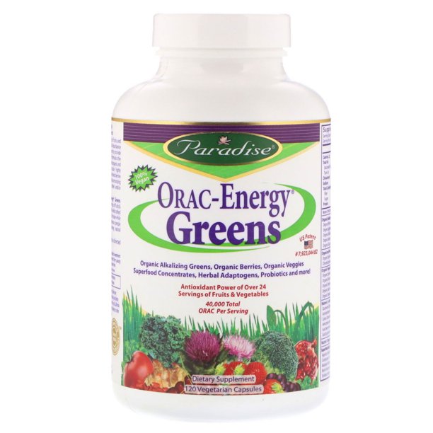 Paradise Herbs ORACEnergy Greens, 120 Vegetarian Capsules Walmart