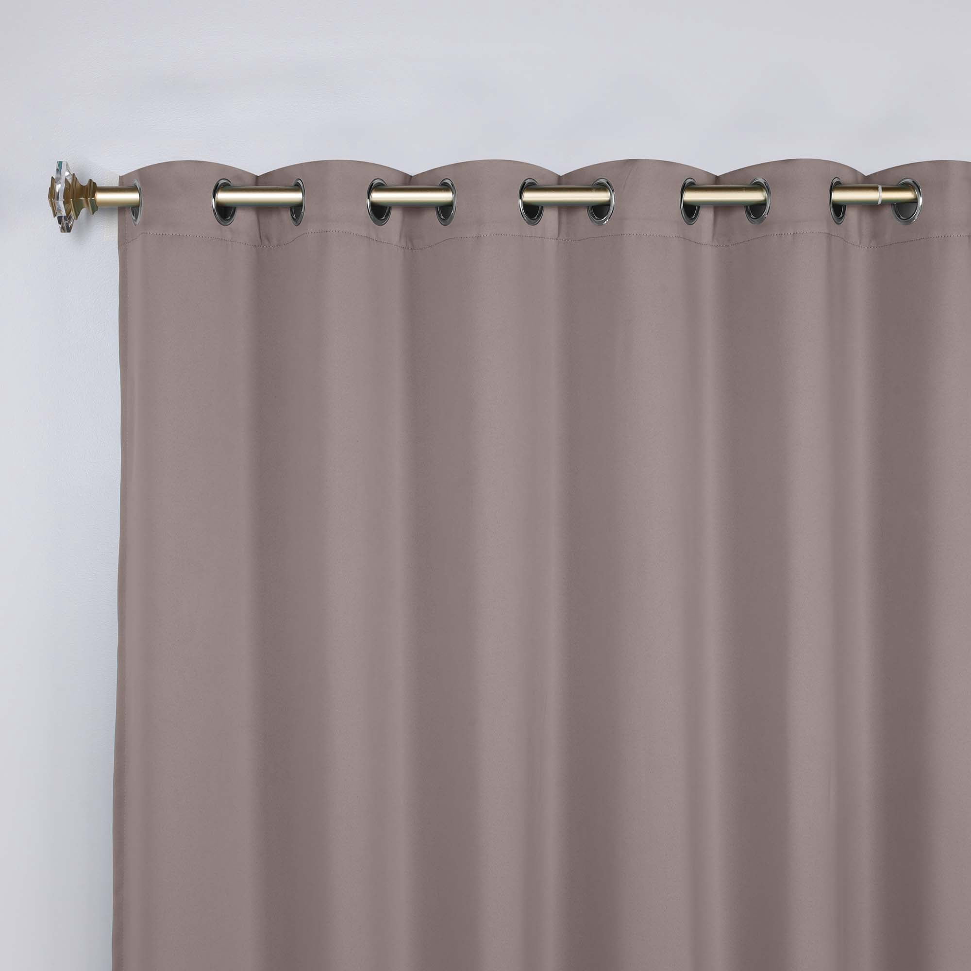 Superior Blackout Solid Light Filtering Grommet Curtain Panel Set, 70" x 120", Taupe