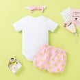 thumbnail image 2 of Dooleck My First Easter Baby Girl Outfit Bunny Bodysuit Dot Shorts Pant Clothes Set, 2 of 8