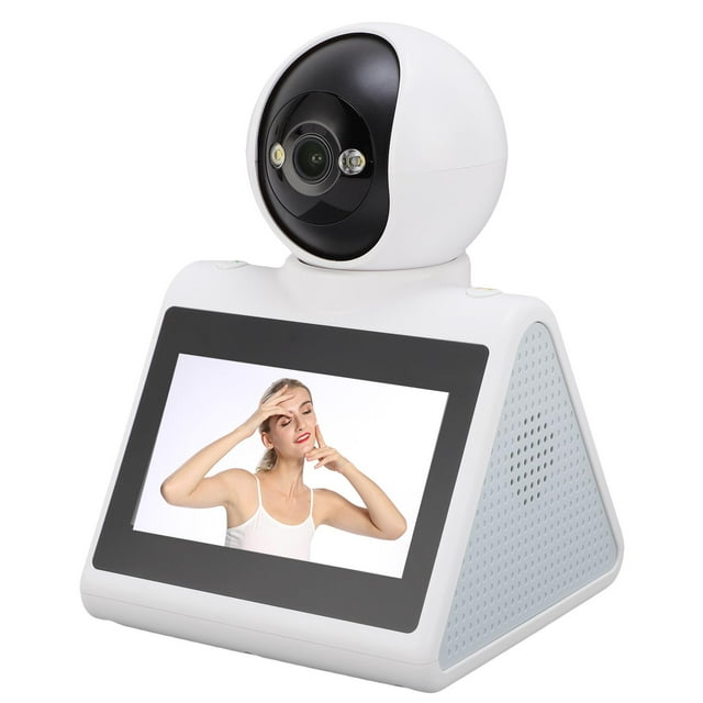 Cámara De Vídeo Bidireccional, Cámara De Seguridad Doméstica Para Interiores 1080p Pantalla Grande, Videollamada Con Un Solo, Alarma Inteligente, Para Ancianos/mascotas/bebés